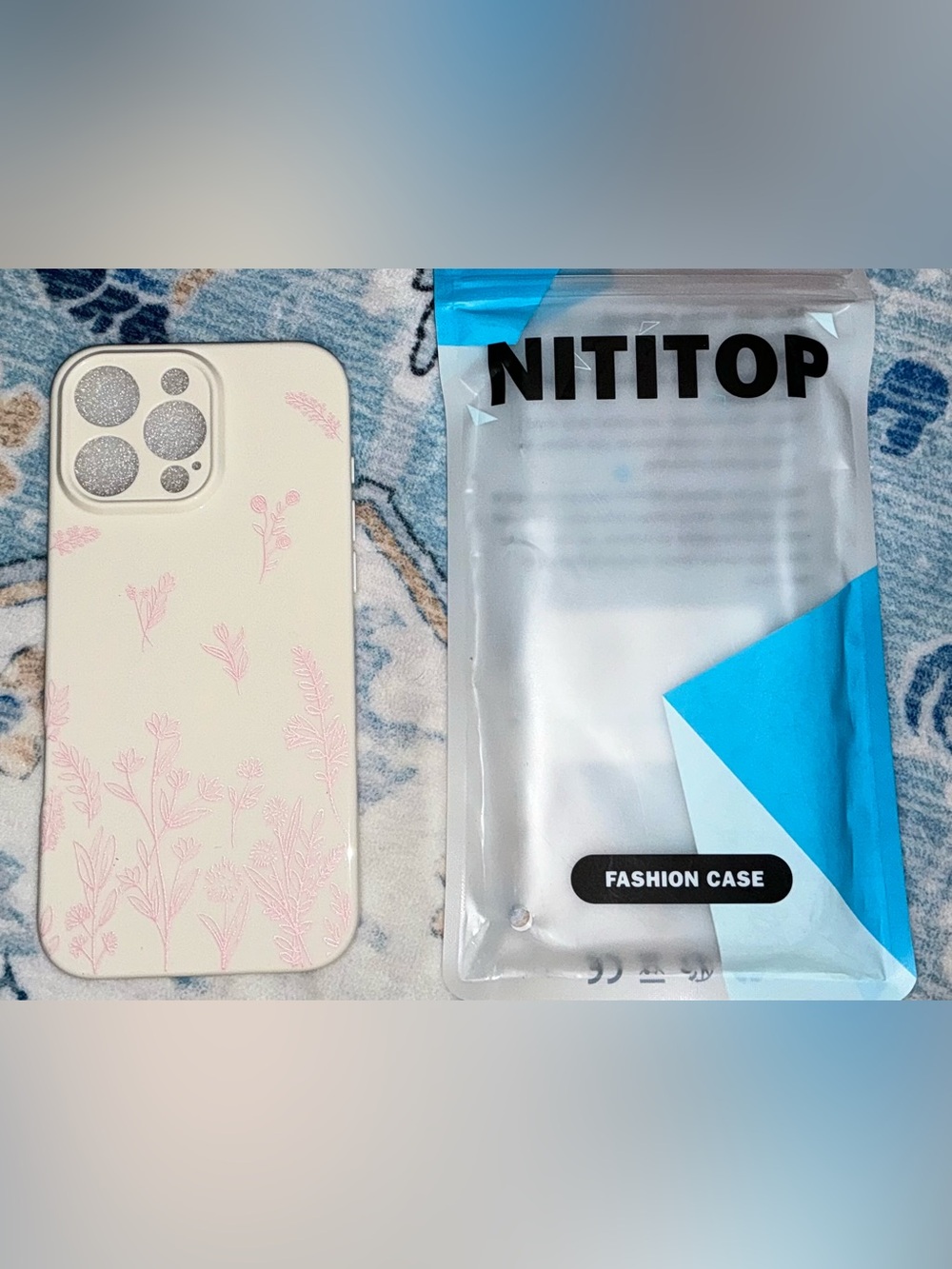 Pink Floral Cream Phone Case - Protective Fashion Case - Fits I Phone 16 Pro Max